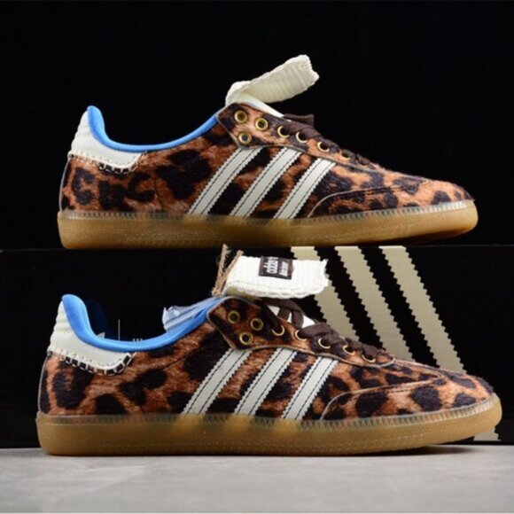 😄😄Adidas x Wales Bonner Samba Pony Leopard Print Women's - Picture 1 of 7
